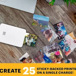Kodak Step Slim Zero Instant Photo Printer, Single-Function, White (RODMPS20W)