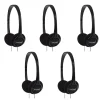 Koss On-Ear Headphones, Black, 5/Pack (190238)