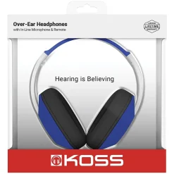 Koss Wired Noise Canceling Over-Ear Headphones, Blue (UR23I)