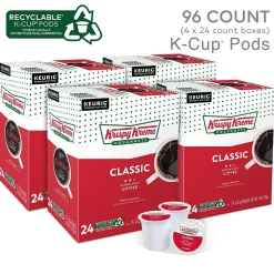 Krispy Kreme Classic Coffee Keurig® K-Cup® Pods, Medium Roast, 96/Carton (06110CT)
