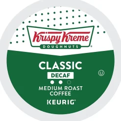 Krispy Kreme Classic Decaf Coffee, Medium Roast, Keurig K-Cup Pods, 24/Box (06111)