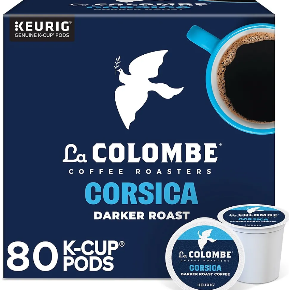 La Colombe Corsica Coffee Keurig® K-Cup® Capsules, Dark Roast, 80/Carton (5000380614CT)