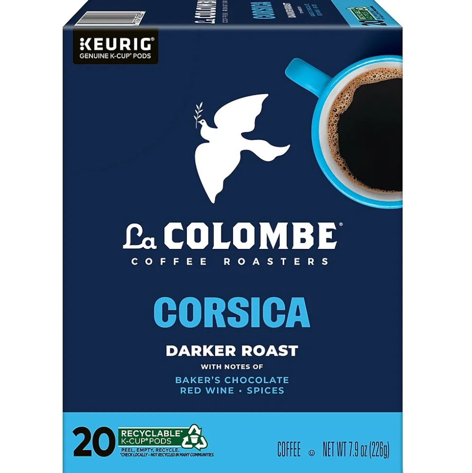 La Colombe Corsica Coffee Keurig® K-Cup® Capsules, Dark Roast, 80/Carton (5000380614CT)