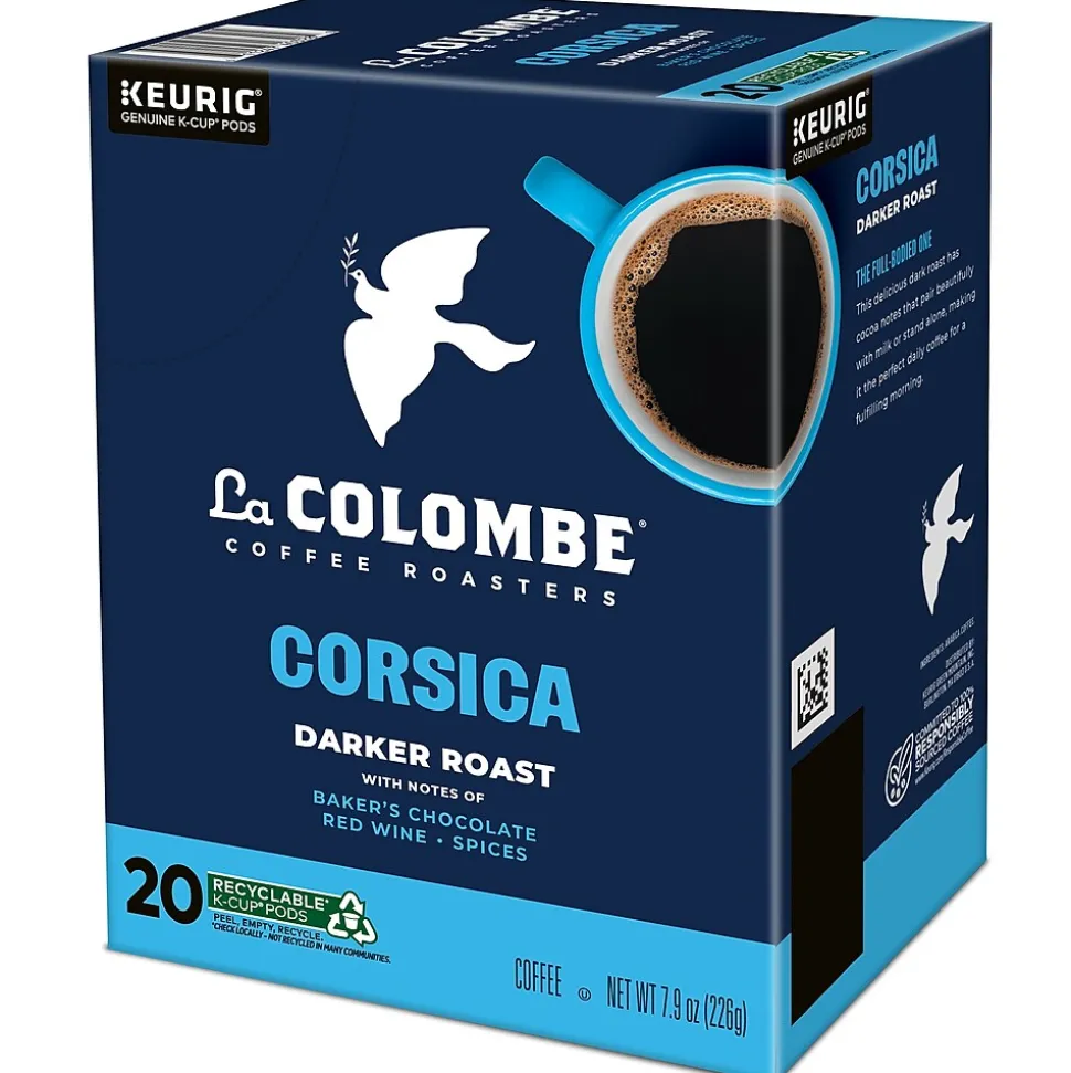 La Colombe Corsica Coffee Keurig® K-Cup® Capsules, Dark Roast, 80/Carton (5000380614CT)
