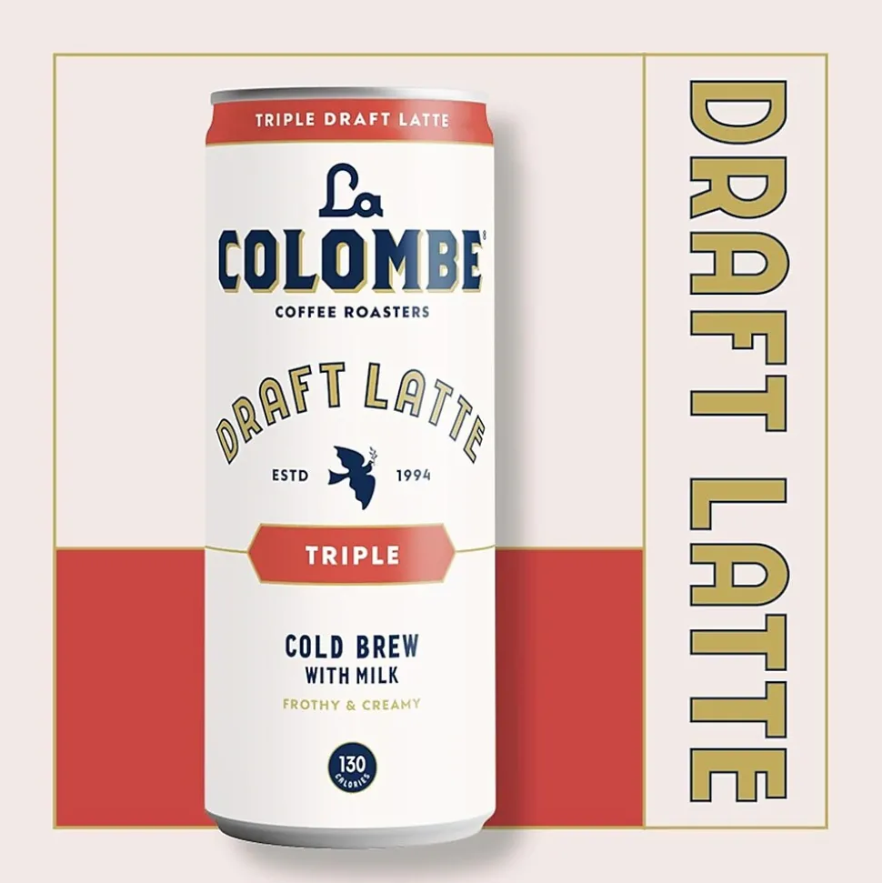 La Colombe Draft Triple Shot Espresso Latte Caffeinated Cold Brew Coffee, Medium Roast, 11 oz., 12/Carton (PPPURC1204)