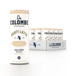 La Colombe Draft Vanilla Latte Caffeinated Cold Brew Coffee, Medium Roast, 11 oz., 12/Carton (PPPURC1203)