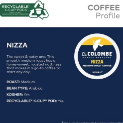 La Colombe Nizza Coffee Keurig® K-Cup® Capsules, Medium Roast, 20/Box (5000380612)