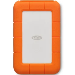 LaCie Rugged Secure 2TB External Hard Drive Portable USB-C USB 3.0 Shock Resistant Encryption Mac PC, Orange (STFR2000403)