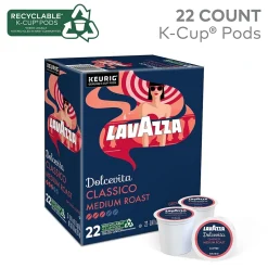 Lavazza Classico Coffee Keurig® K-Cup® Pods, Medium Roast, 22/Box (6001)
