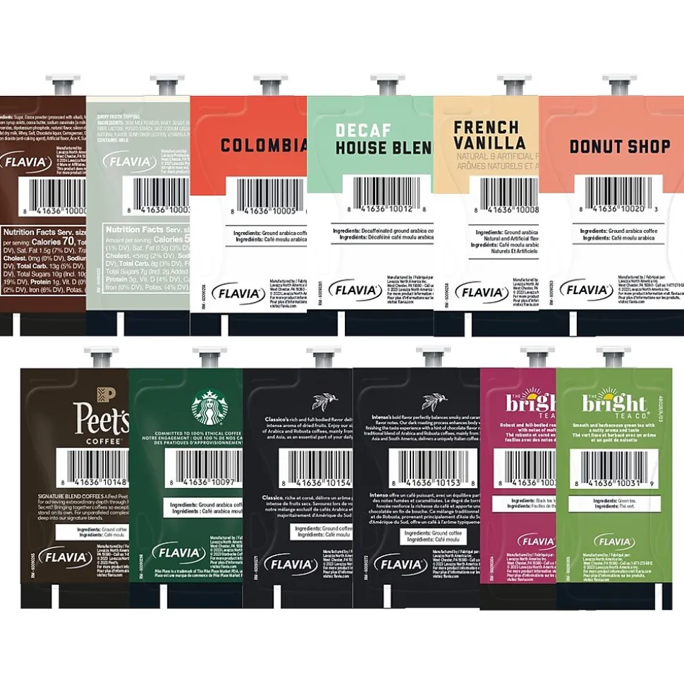 Lavazza Flavia Collection Large Variety Pack, Flavia Freshpack, 228/Carton (94163610000002)