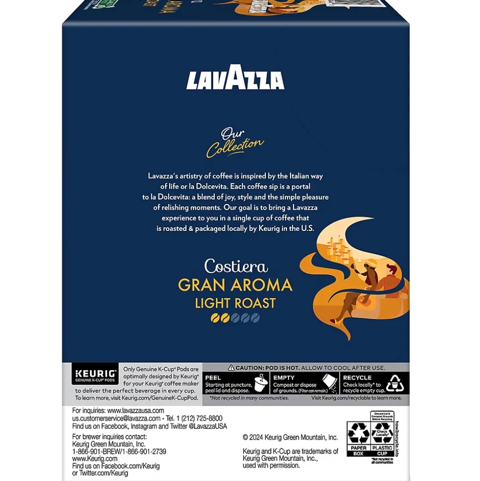 Lavazza Gran Aroma Coffee Keurig® K-Cup® Pods, Medium Roast, 88/Carton (6002CT)