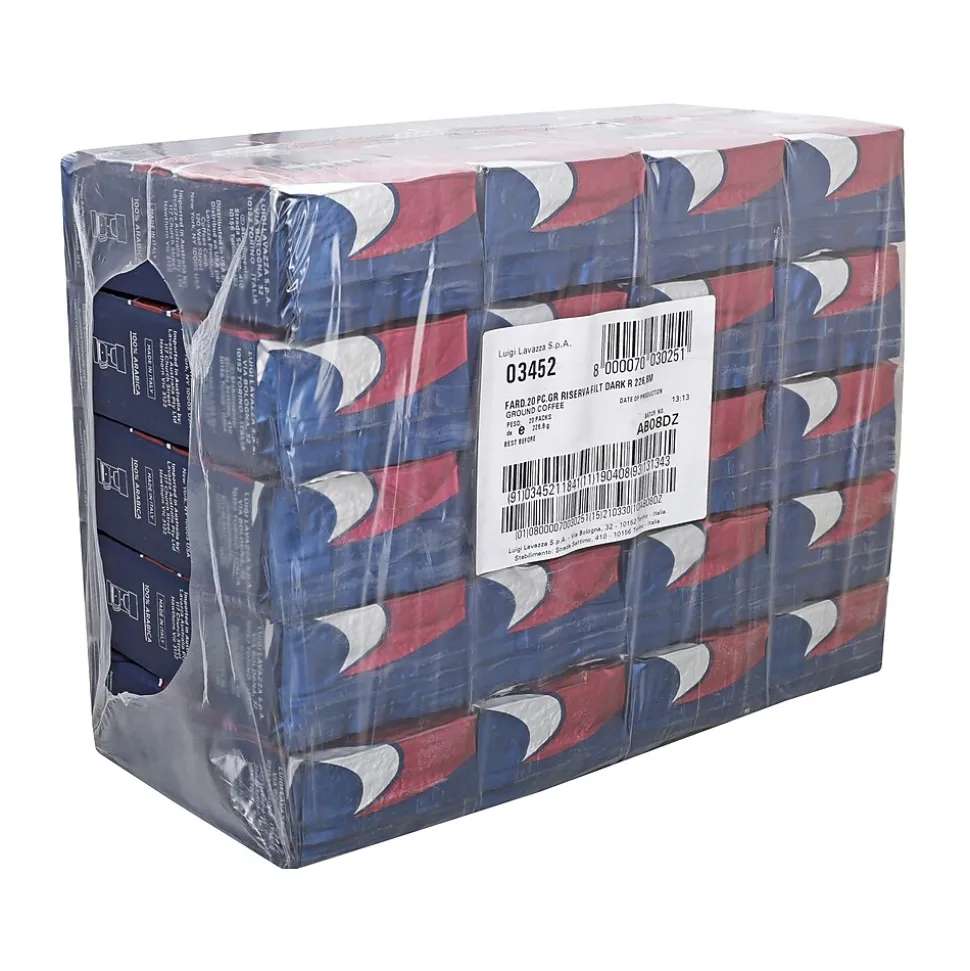 Lavazza Gran Riserva Cocoa, Caramel Ground Coffee, Dark Roast, 8 oz., 20/Carton (3452)