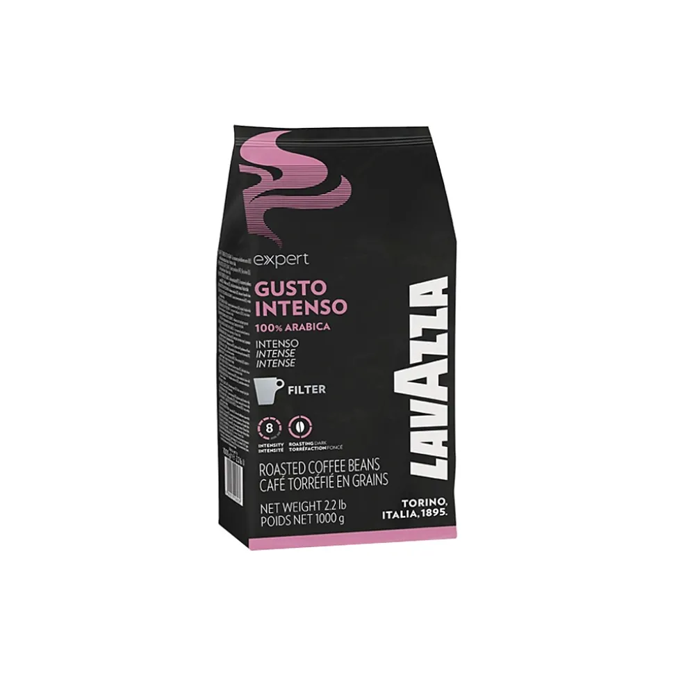 Lavazza Gusto Intenso Spices, Caramel Beans Coffee, Dark Roast, 35.2 oz., 6/Carton (2460)