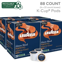 Lavazza House Blend Perfetto Coffee Keurig® K-Cup® Pods, Medium Roast, 88/Carton (5000382580CT)