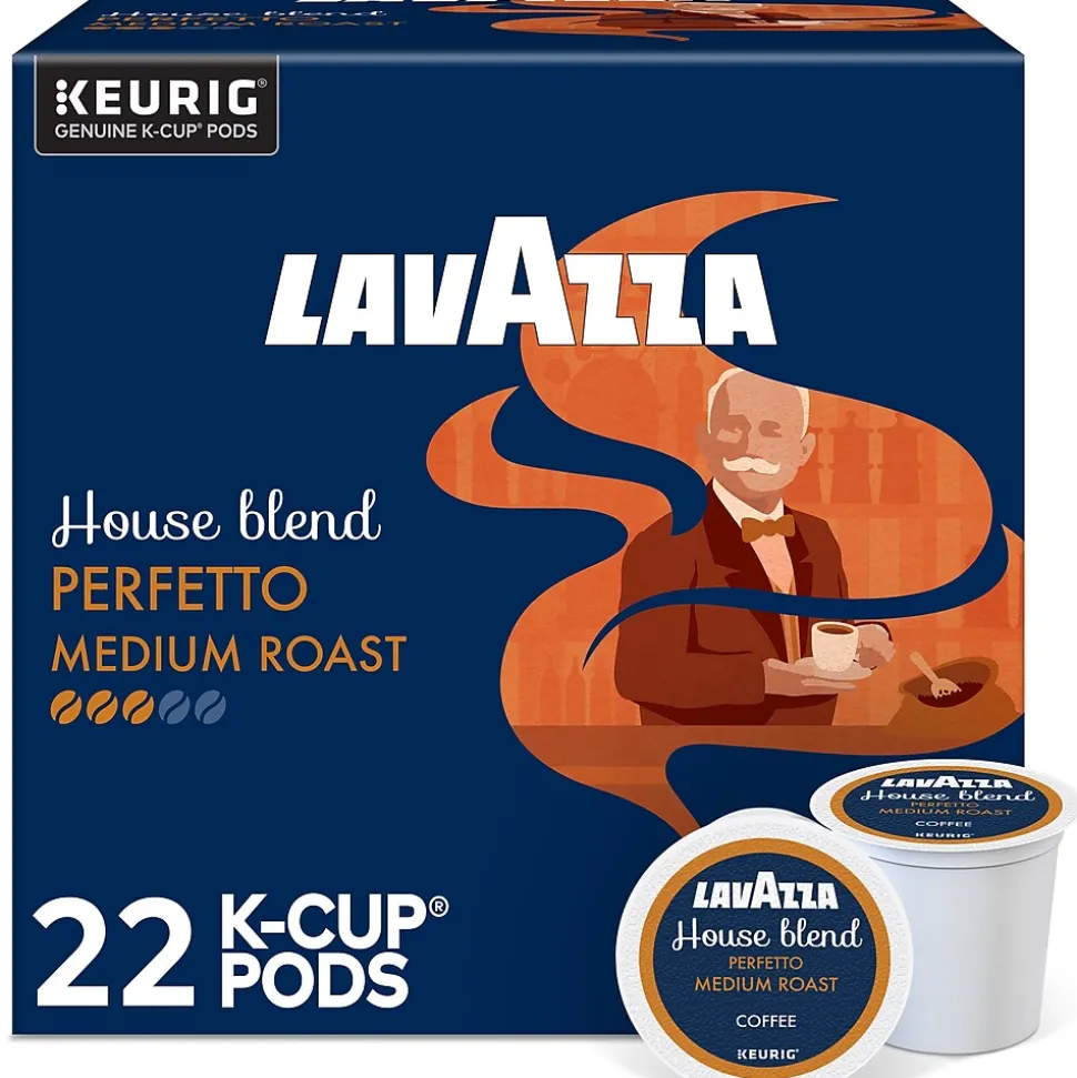 Lavazza Perfetto Coffee Keurig® K-Cup® Pods, Dark Roast, 22/Box (5000382580)