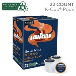 Lavazza Perfetto Coffee Keurig® K-Cup® Pods, Dark Roast, 22/Box (5000382580)