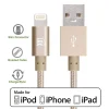 LAX Apple MFi Certified Lightning to USB Cable for Charge Sync 6ft, Gold