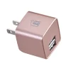 LAX Dual USB Port Wall Charger 2.4A for Smartphones - Rose Gold (LAX2PORTWALLROS)