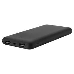 LAX Gadgets Ultra Slim USB Power Bank, 12000mAh, Black (RB12KBK)