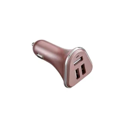 LAX 3-USB Port Car Charger 4.8A for Smartphones - Rose Gold (LAX3PORTCAR-ROS)