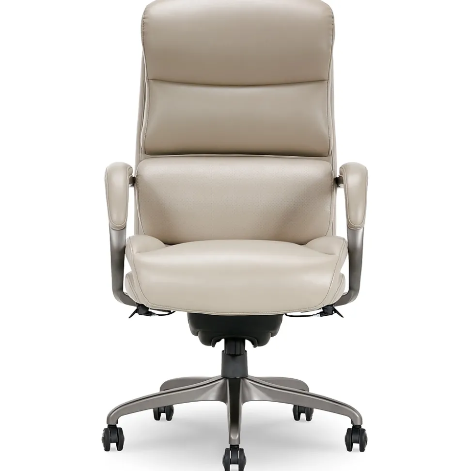 La-Z-Boy Aberdeen Bonded Leather Executive Chair, Beige (LF51122)