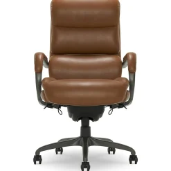 La-Z-Boy Aberdeen Ergonomic Bonded Leather Swivel Computer and Desk Chair, Camel (51545-CAM)
