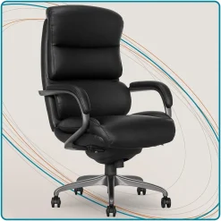 La-Z-Boy Aberdeen Leather Computer and Desk Chair, Black (51545)