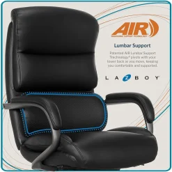 La-Z-Boy Aberdeen Leather Computer and Desk Chair, Black (51545)