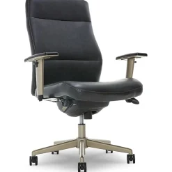 La-Z-Boy Baylor Ergonomic Faux Leather Swivel Executive Chair, Black (CHR10085B)