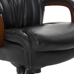 La-Z-Boy Big & Tall Edmonton Ergonomic Bonded Leather Swivel Executive Chair, Black (45764A)