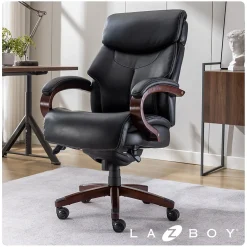 La-Z-Boy Bradley Bonded Leather Executive Chair, Black (46089-CC)