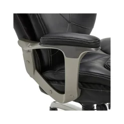 La-Z-Boy Cantania Ergonomic Bonded Leather Swivel Executive Chair, Black (45776A)