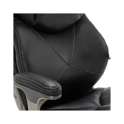 La-Z-Boy Cantania Ergonomic Bonded Leather Swivel Executive Chair, Black (45776A)