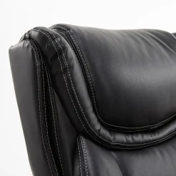 La-Z-Boy Harnett Ergonomic Faux Leather Swivel Executive Chair, Black (46253A)