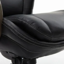La-Z-Boy Harnett Ergonomic Faux Leather Swivel Executive Chair, Black (46253A)
