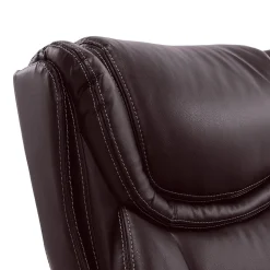 La-Z-Boy Harnett Ergonomic Faux Leather Swivel Executive Chair, Coffee (46253B)