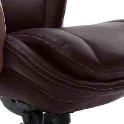 La-Z-Boy Harnett Ergonomic Faux Leather Swivel Executive Chair, Coffee (46253B)