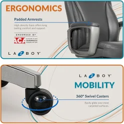 La-Z-Boy Leather Executive Chair, Gray (51446)