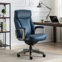 La-Z-Boy Leather Executive Chair, Blue (51447)