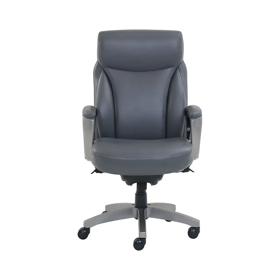 La-Z-Boy Leather Swivel Executive Chair, Gray (51446XX)
