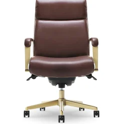 La-Z-Boy Melrose Ergonomic bonded Leather Swivel Executive Chair, Brown (CHR10084C)