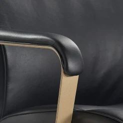 La-Z-Boy Melrose Ergonomic Bonded Leather Swivel Executive Chair, Black (CHR10084A)