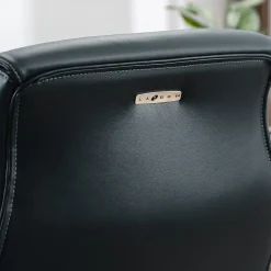 La-Z-Boy Meyer Ergonomic Bonded Leather Swivel Executive Chair, Navy (60082-NVY)