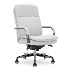 La-Z-Boy Opus Ergonomic Bonded Leather Swivel Executive Chair, Gray and Graphite (CCHR10015B)