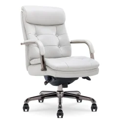 La-Z-Boy Sonata Ergonomic Bonded Leather Swivel Executive Chair, Gray and Graphite (CCHR10014B)