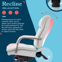 La-Z-Boy Sonata Ergonomic Bonded Leather Swivel Executive Chair, Gray and Graphite (CCHR10014B)