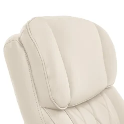 La-Z-Boy Sutherland Ergonomic Faux Leather Swivel Computer and Desk Chair, Ivory (CHR10048C)