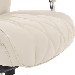 La-Z-Boy Sutherland Ergonomic Faux Leather Swivel Computer and Desk Chair, Ivory (CHR10048C)