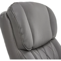 La-Z-Boy Sutherland Ergonomic Faux Leather Swivel Computer and Desk Chair, Gray (CHR10048B)