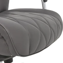 La-Z-Boy Sutherland Ergonomic Faux Leather Swivel Computer and Desk Chair, Gray (CHR10048B)